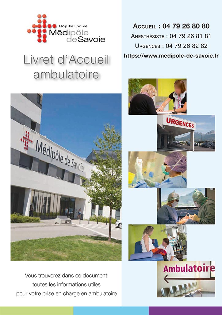 Livret Accueil Médipôle De Savoie - Hospitalisation Ambulatoire